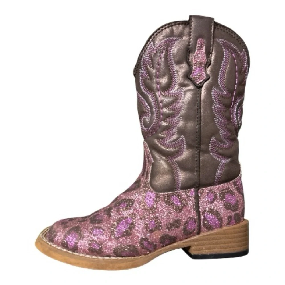 Roper Kids Brown Leather Western Boots